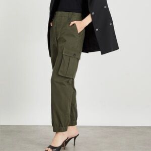 Zadig & Voltaire Pilote Canvas Cargo Jogger Pant Olive Green 34 / XS